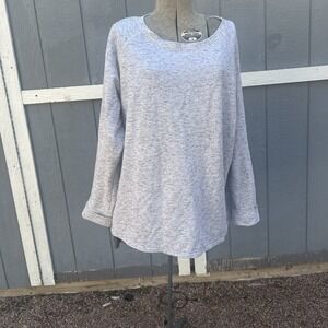 WOMEN BOBBIE BROOKS GRAY POLY-COTTON BLEND Long Sleeve ACTIVE Shirt TOP 3XL
